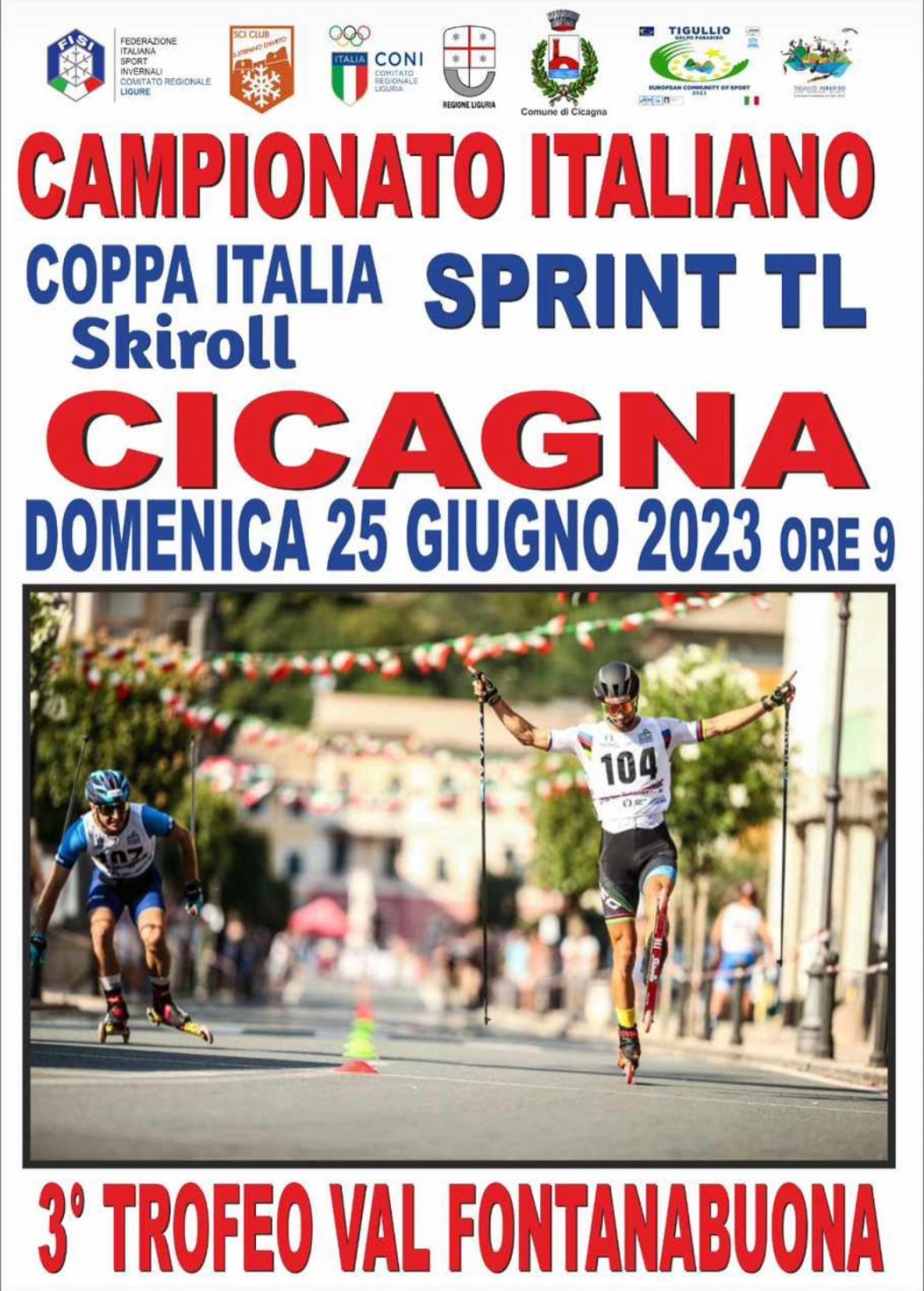 Locandina Campionato Italiano Sprint 25.06.2023 Skiroll